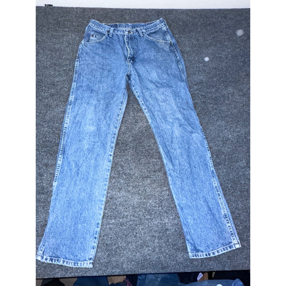 Wrangler Five Star Premium Denim Relaxed Fit Jeans Mens 32x32 Medium Wash Blue